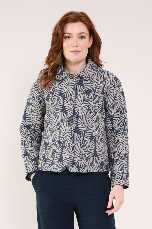 Nomads Clothing Nomads Clothing Women's Cotton Handloom Jacket in Blue - 3