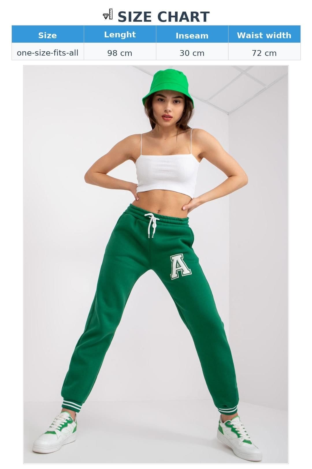 Love Lace Love Lace Women's Elastic Waist Sweatpants With Side Pockets Style 166631 in Green - 4