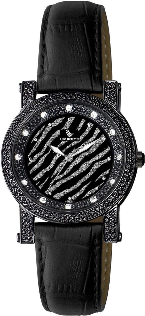 Laurens Basic Laurens Basic Black Zebra Print Watch