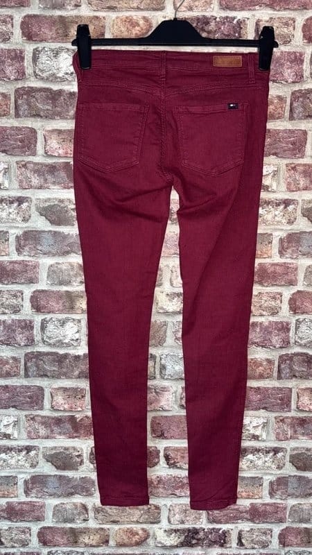 Tommy Hilfiger Burgundy Cotton Slim Jeggings
