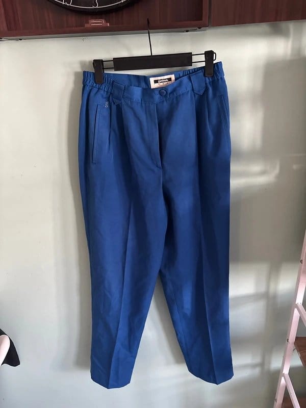 Gardeure Blue Smart Tailored Trousers