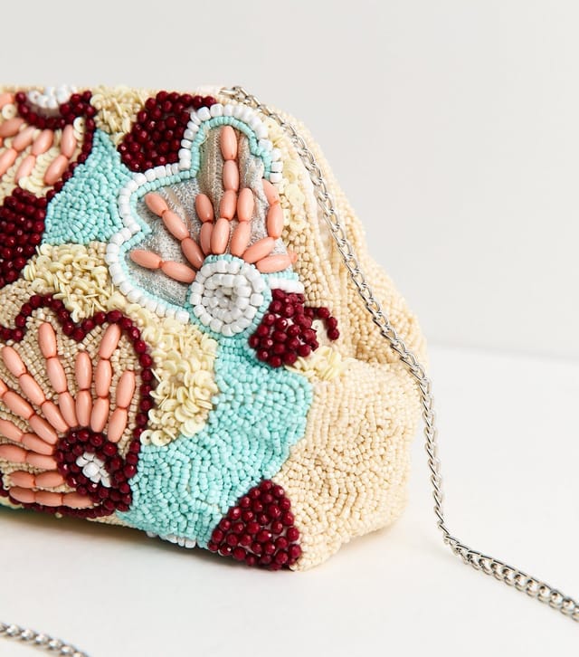 New Look Multicoloured Slouchy Beaded Shoulder Bag New Look - 3