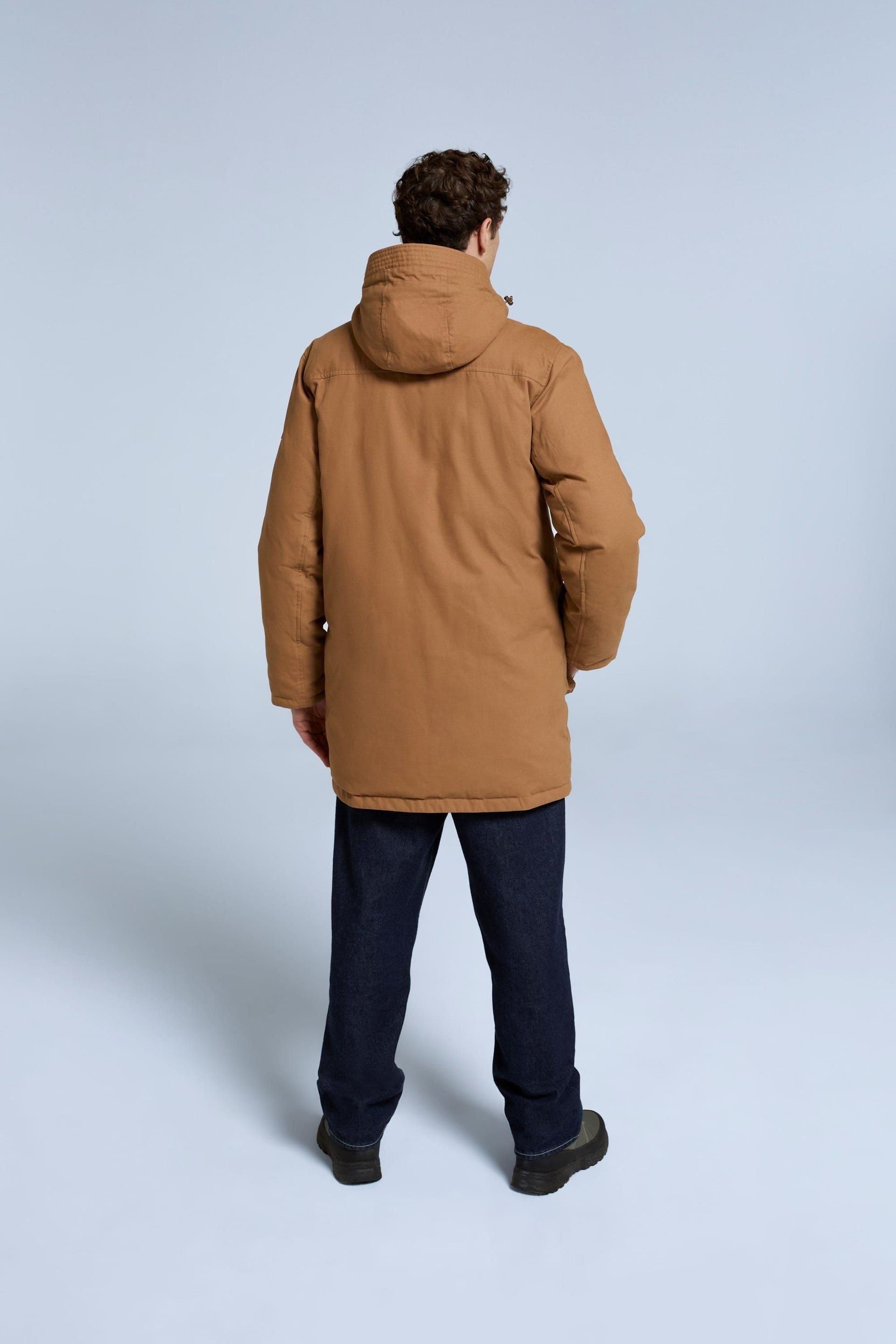 Animal Animal Men's 'Fistral' Water Resistant Windproof Plush Borg Lined Cotton Parka in Tan - 4