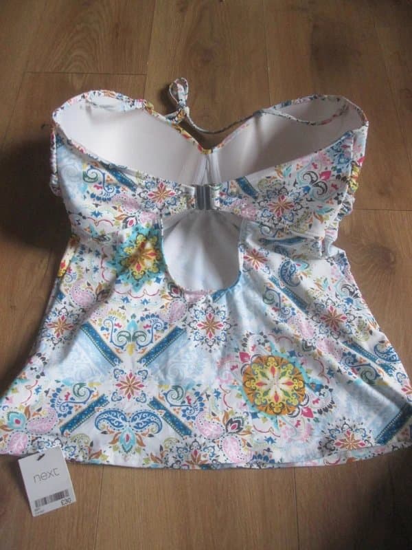 Next Next size 36FF underwired padded strapless halter Tankini top Brand new with tags