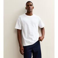 New Look Men's White Oversized Short Sleeve T-Shirt New Look - 3