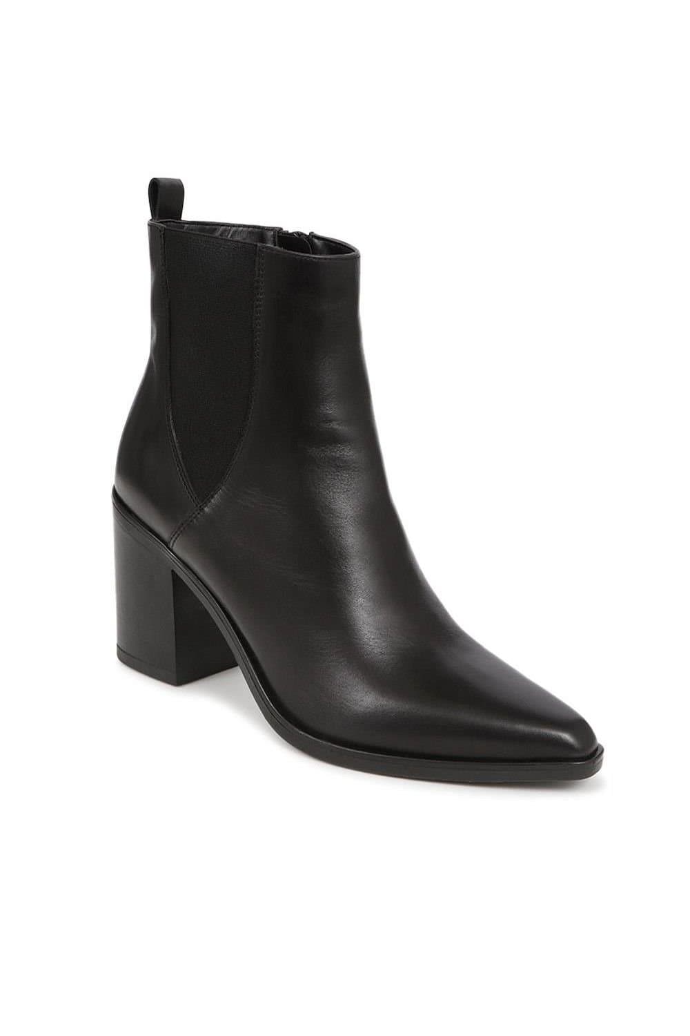 Jones Bootmaker Jones Bootmaker Black Leather Heeled Ankle Boots