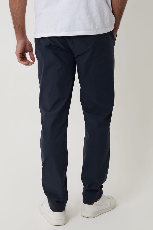 Threadbare Threadbare Men's Slim Fit Stretch Trousers in Navy - 2