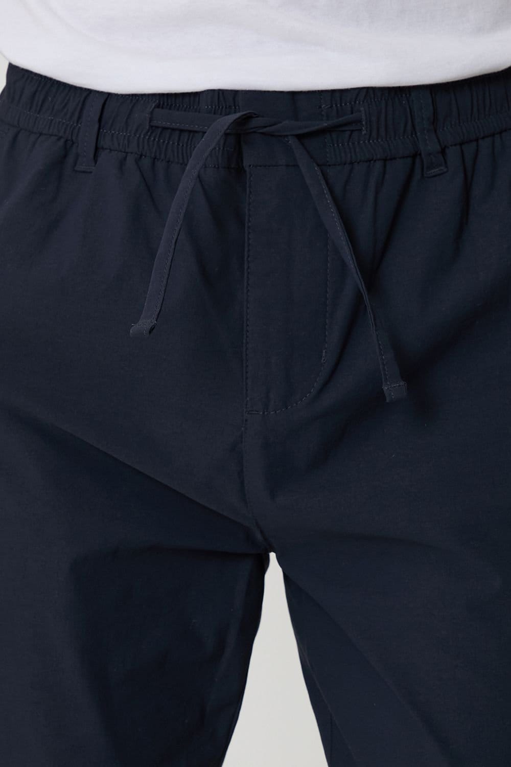 Threadbare Threadbare Men's Slim Fit Stretch Trousers in Navy - 4