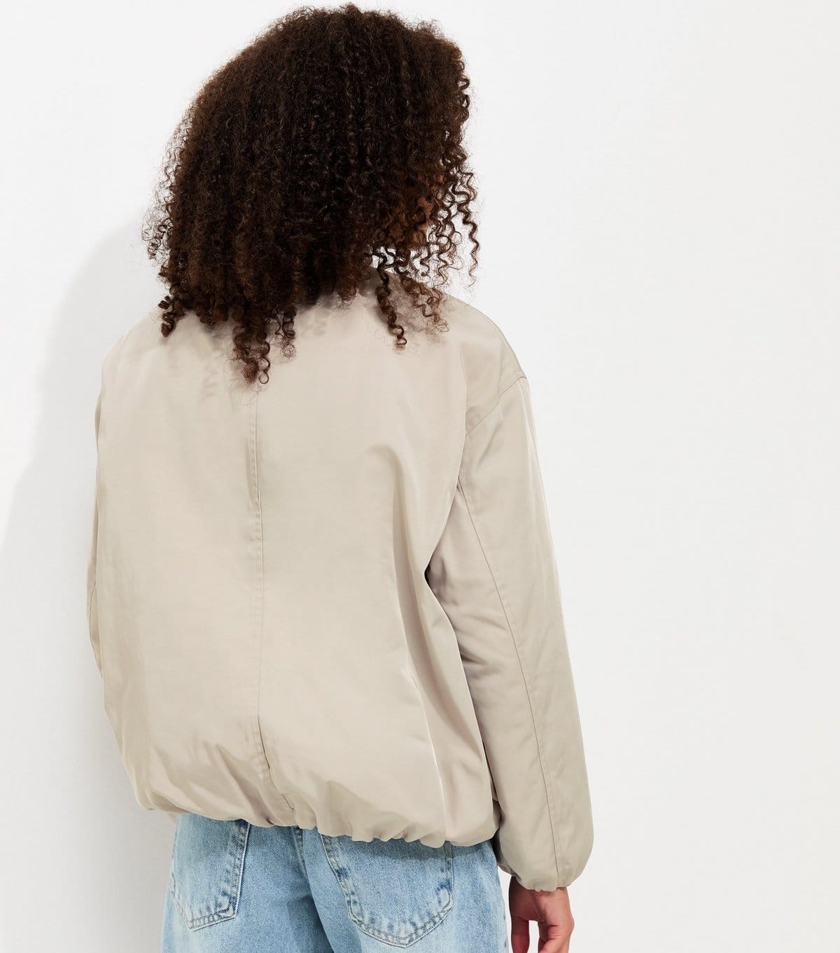 New Look Women's Stone Longline Padded Bomber Jacket New Look - 4