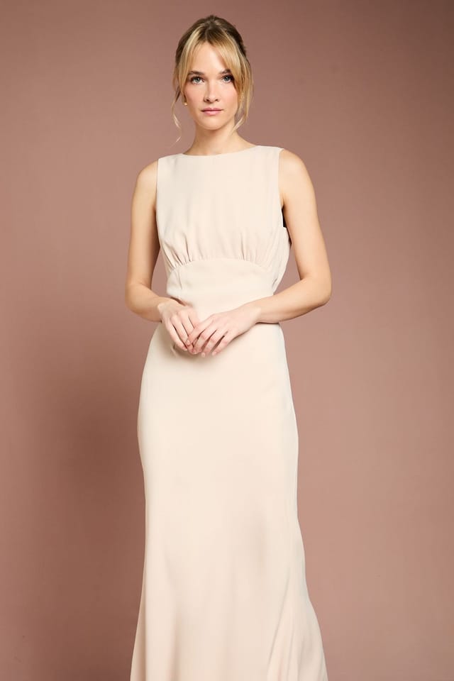 Coast Coast Women's Honoured Sleeveless Cowl Back Maxi Bridesmaid Dress in Champagne - 2