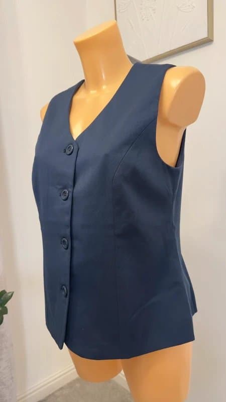 Bonprix bonprix V-Neck Suit Waistcoat V-neck collar, buttoning ,size 14