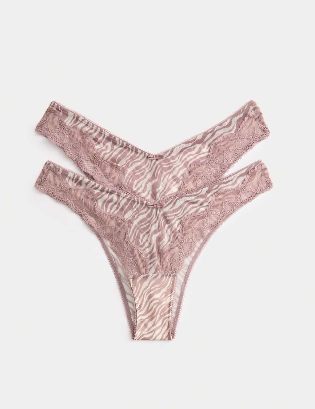 Marks & Spencer M&S 2 Pack Mesh Miami Knickers Praline