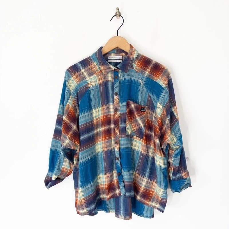 Urban Outfitters Urban Outfitters Flannel Shirt Size XS 8 10 12 Relaxed Blue Multi Check