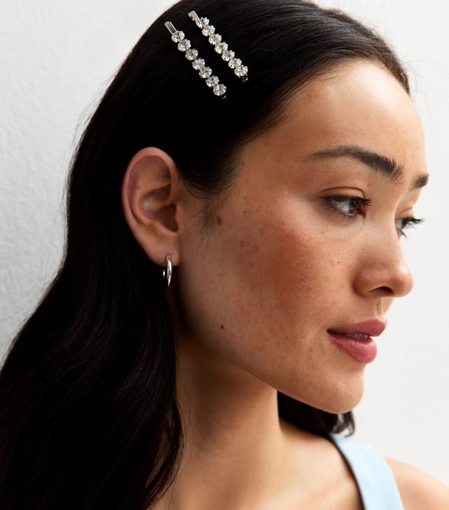 New Look Pack of 3 Diamante Embellished Hair Slides New Look - 2