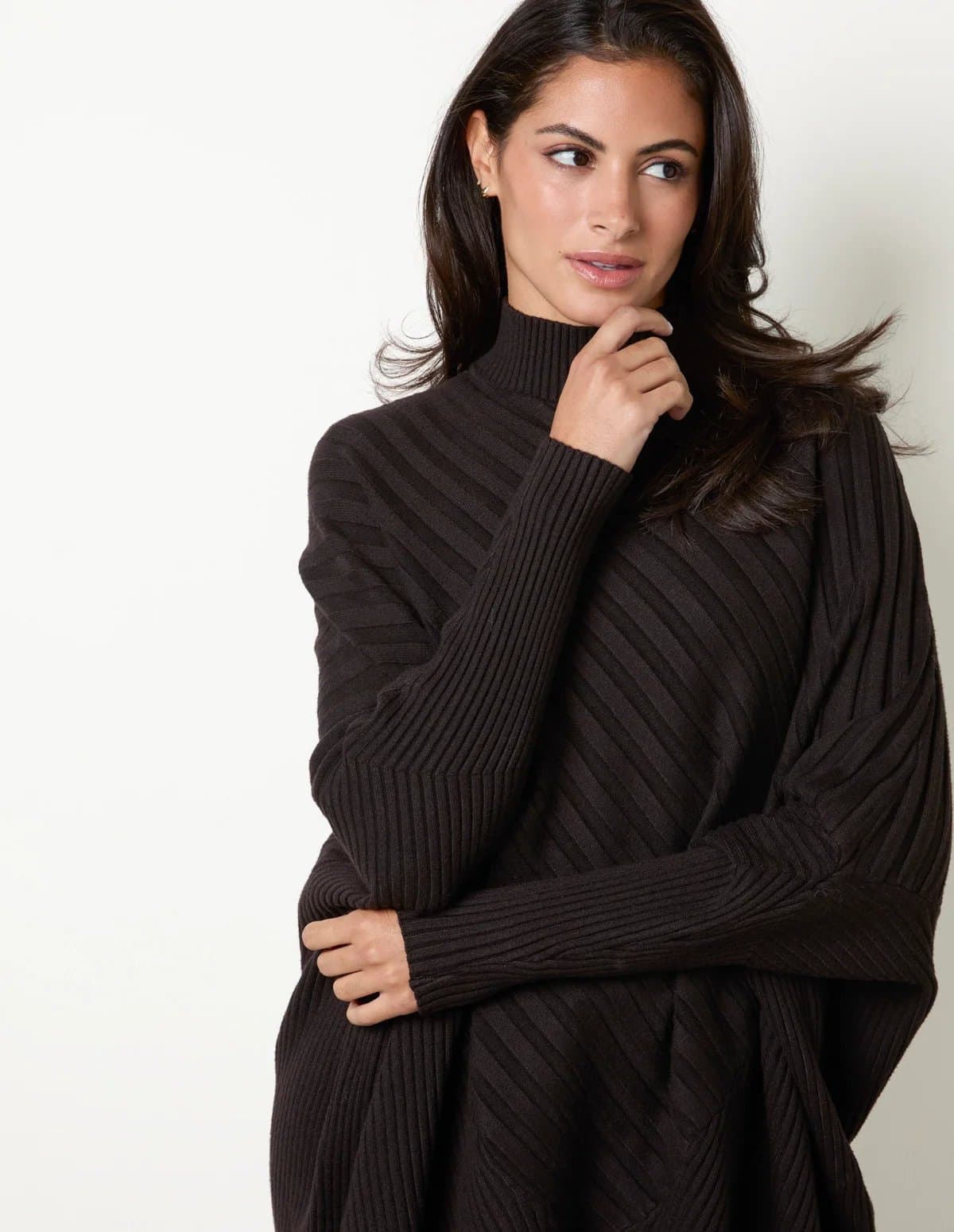 Blue Vanilla Poncho-Style Jumper