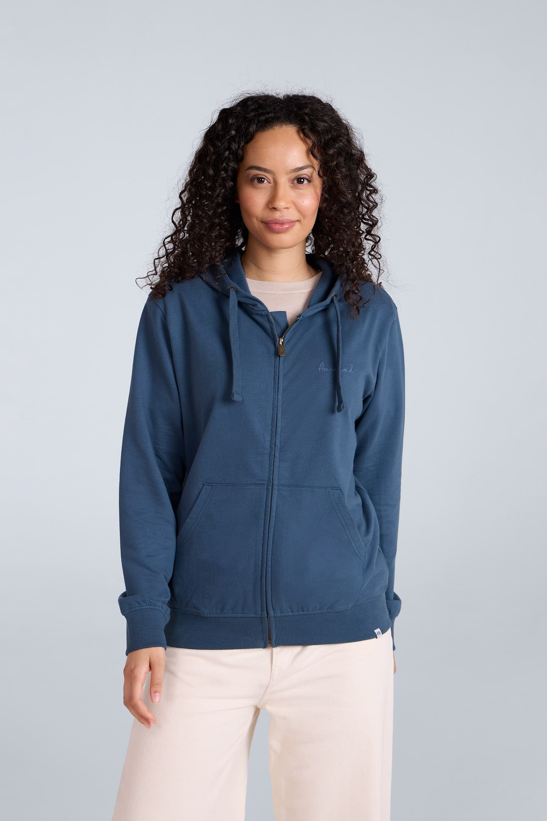Animal Animal Women's Nikki Hoodie in Dark Blue Cotton
