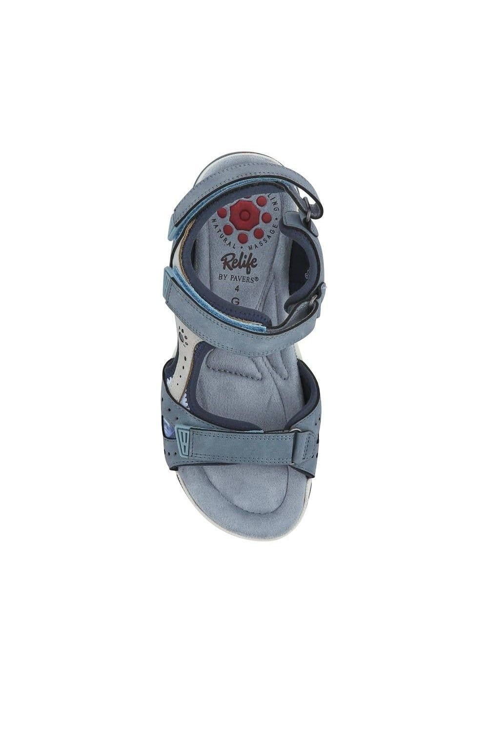 Pavers Pavers Women's Wide-Fit Shock-Absorbing Sandals in Baby Blue - 4