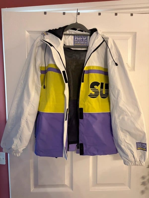 Superdry Purple & Yellow Windbreaker Coat