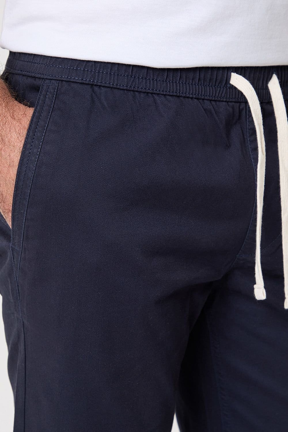 Saltwell Saltwell Men's Cotton Twill Elasticated Trousers in Navy - 4