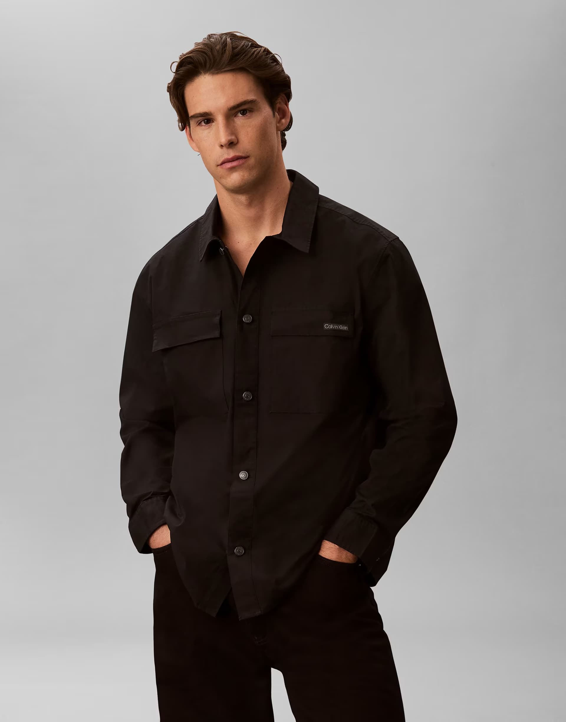 ASOS Calvin Klein Jeans utility overshirt in black