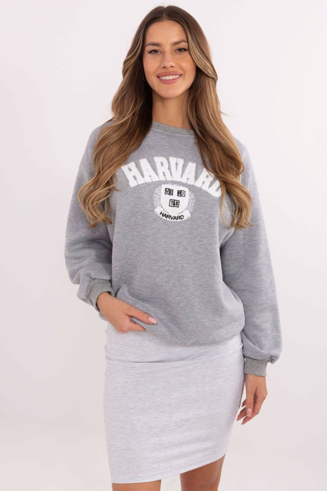 Love Lace Love Lace Women's Cotton Polyester Insulated Casual Sweatshirt Style 206135 in Grey