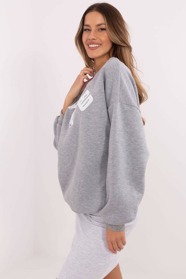 Love Lace Love Lace Women's Cotton Polyester Insulated Casual Sweatshirt Style 206135 in Grey - 2