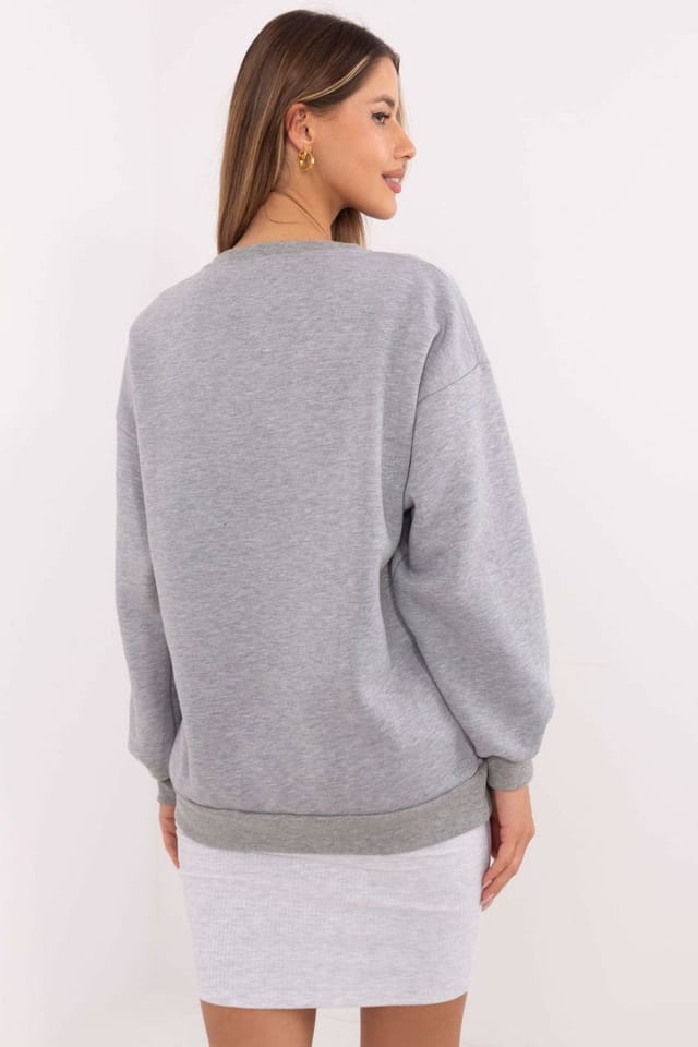 Love Lace Love Lace Women's Cotton Polyester Insulated Casual Sweatshirt Style 206135 in Grey - 3