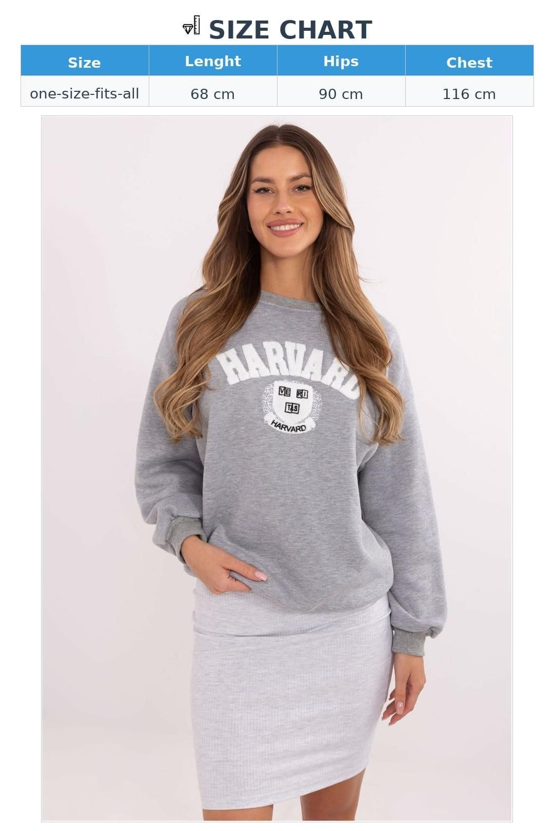 Love Lace Love Lace Women's Cotton Polyester Insulated Casual Sweatshirt Style 206135 in Grey - 4