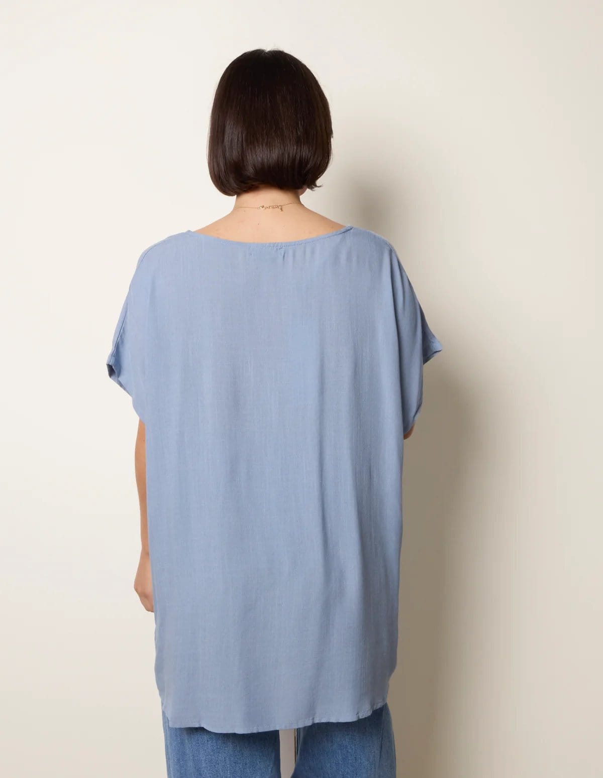 Blue Vanilla Short-Sleeve Tunic Top - 4