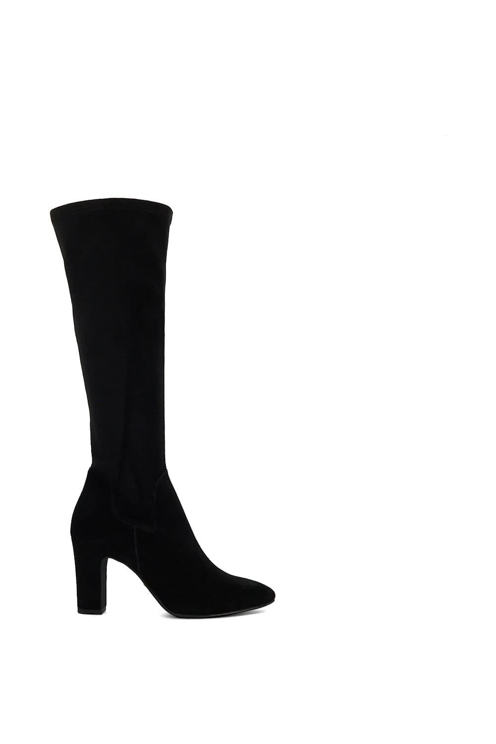 Dune London Dune London Women's Wide Fit 'Simple' Suede Knee High Boots in Black