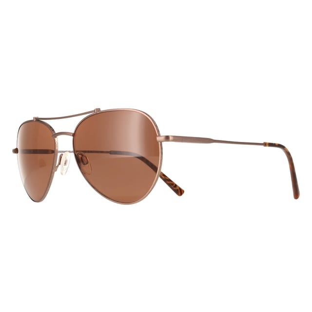 Serengeti Serengeti Men's Aviator Brushed Bronze Mineral Polarized Drivers Pete in Brown - 2