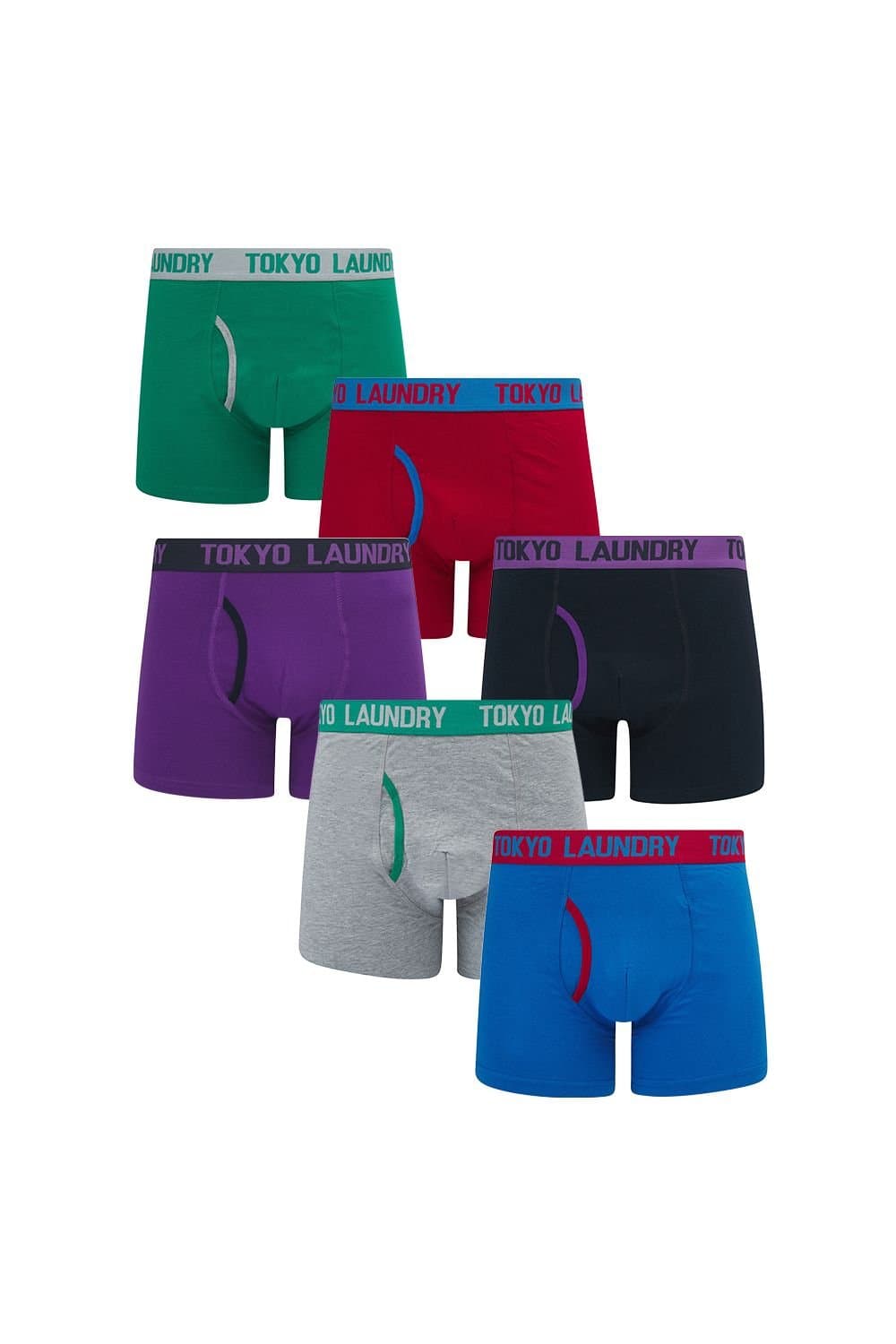 Tokyo Laundry Tokyo Laundry Men's 6-Pack Cotton Boxers in Light Grey