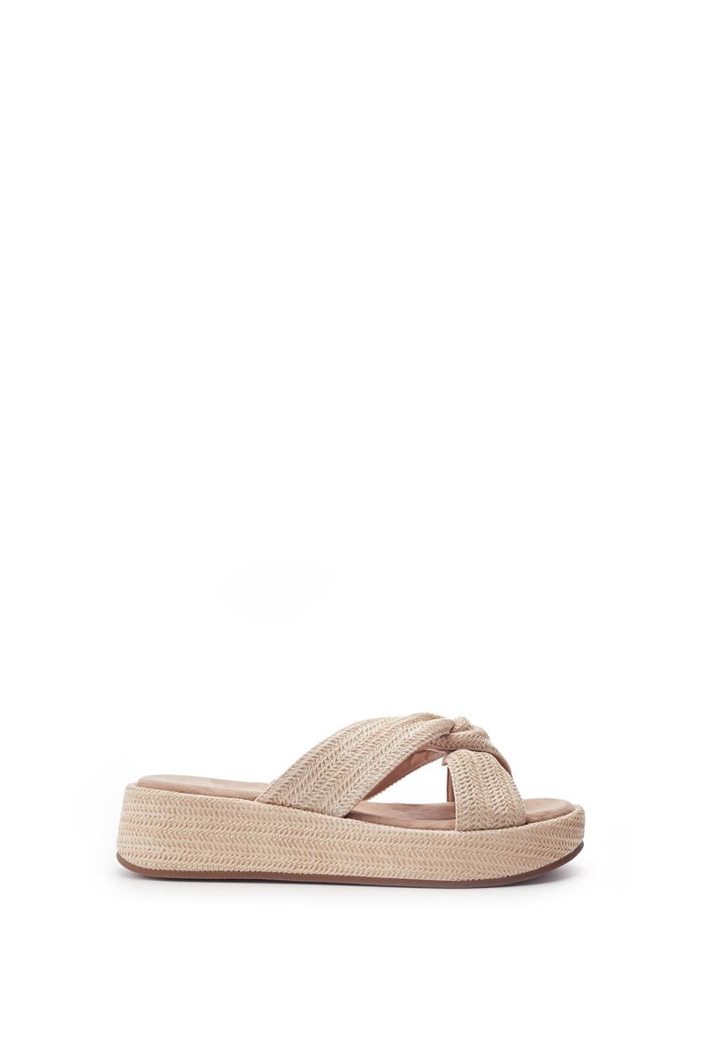 Moda In Pelle Moda In Pelle Women's 'Keeli' Textile Wedges in Nude