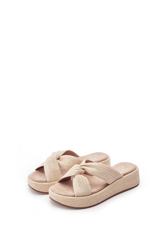 Moda In Pelle Moda In Pelle Women's 'Keeli' Textile Wedges in Nude - 2