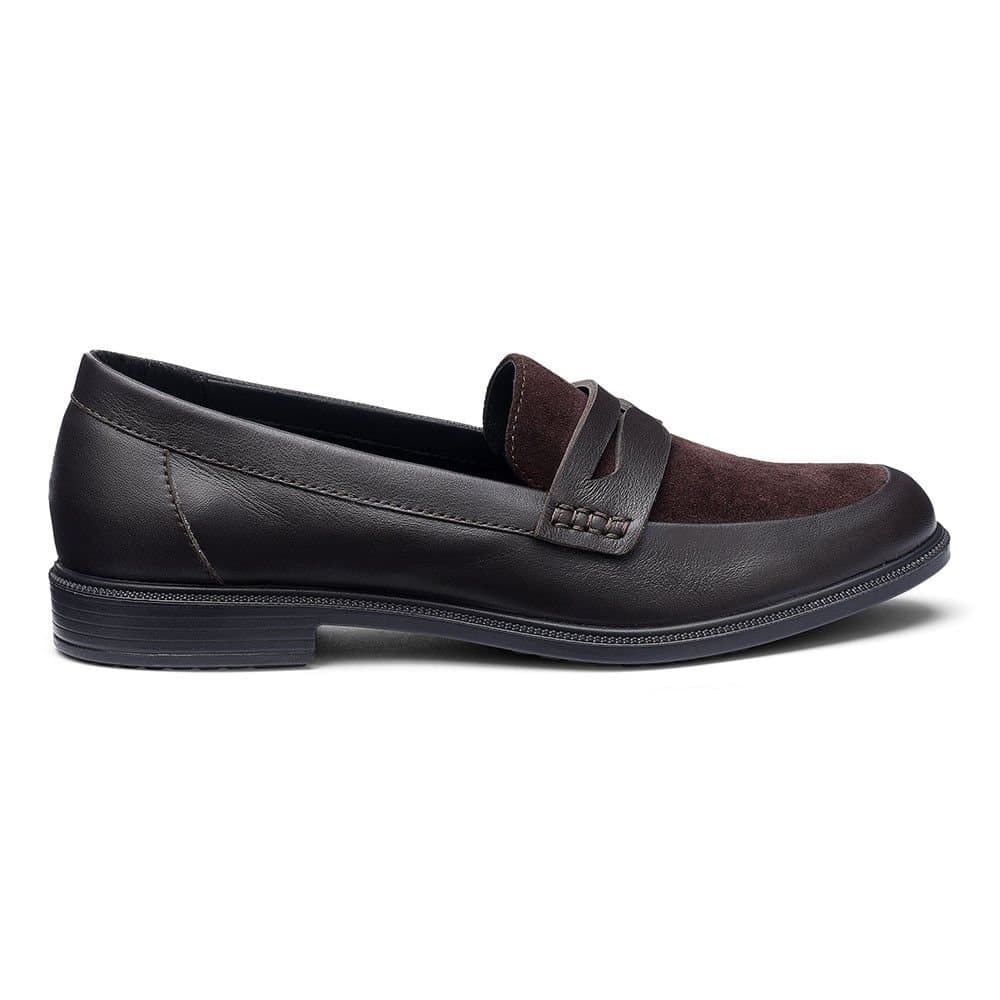 Hotter Hotter Women's Wide Fit 'Dorset' Loafers in Chocolate