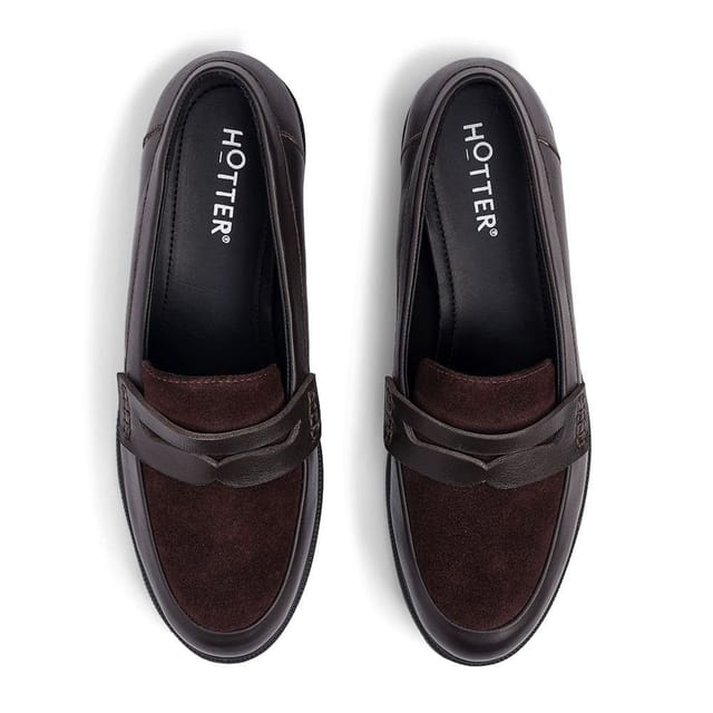 Hotter Hotter Women's Wide Fit 'Dorset' Loafers in Chocolate - 3