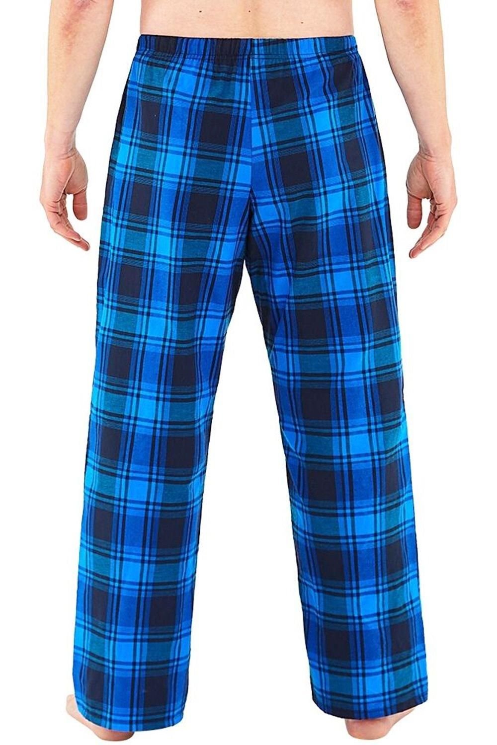 Just Essentials Just Essentials Men's Check Pyjama Trousers in Blue - 4