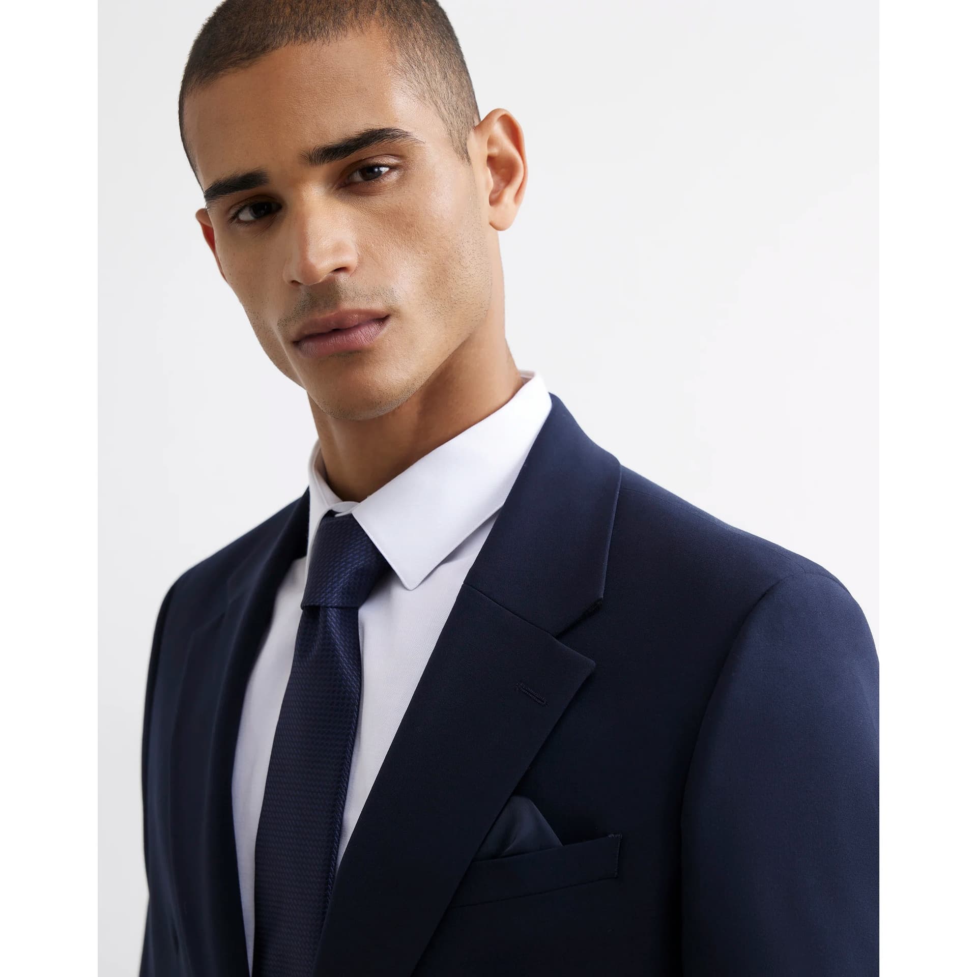 River Island Mens River Island Navy Textured Tie