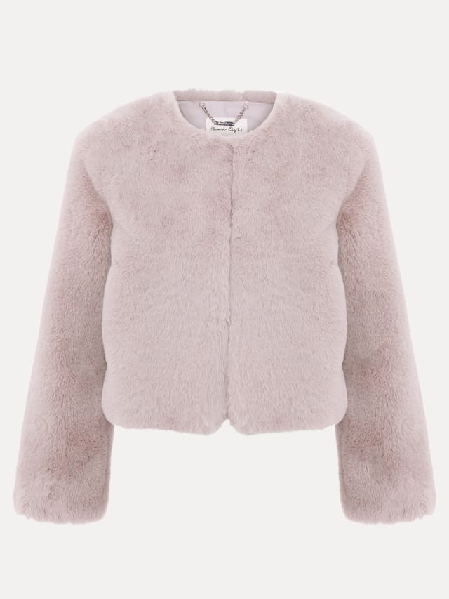 Phase Eight Phase Eight Women's Crystal Fur Coat in Pale Grey - 2