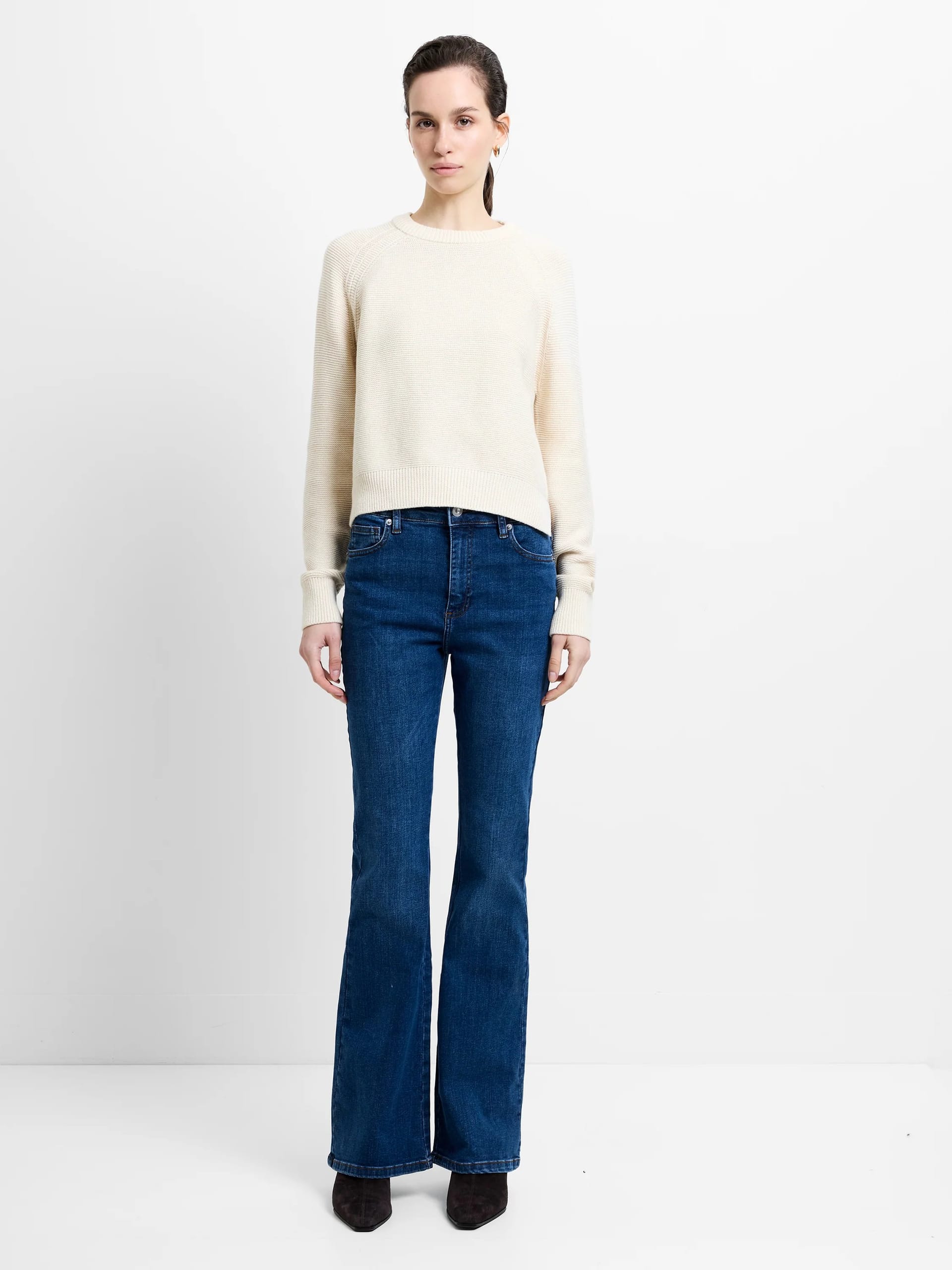 French Connection Blue Denim Flared Jeans
