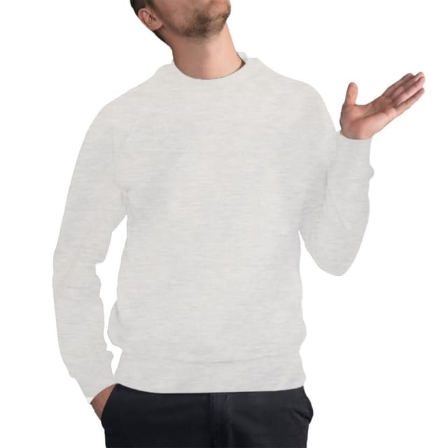 SG SG Men's Raglan Sleeve Crew Neck Sweatshirt in Grey - 2