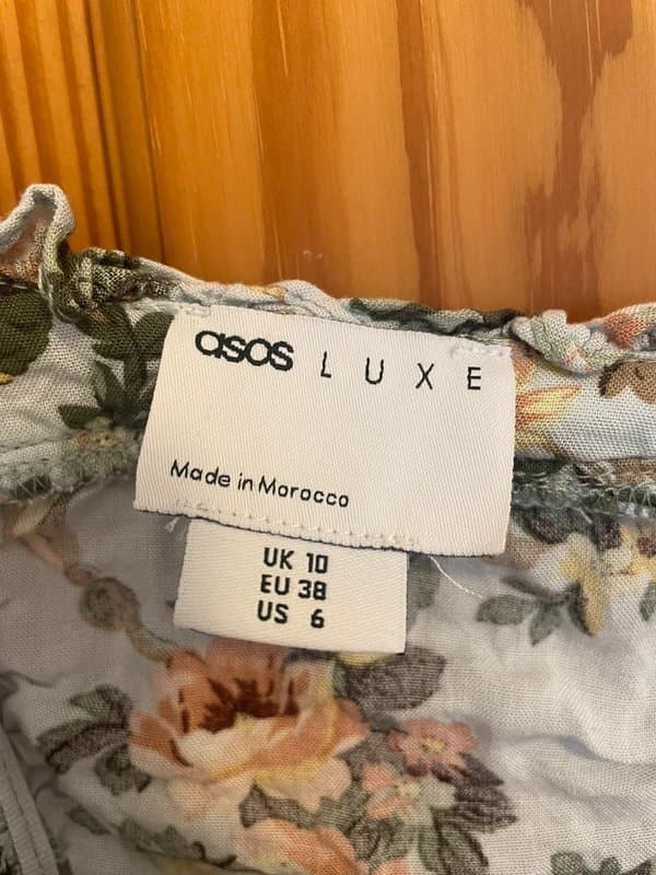 ASOS ASOS luxe blue flowery play suit