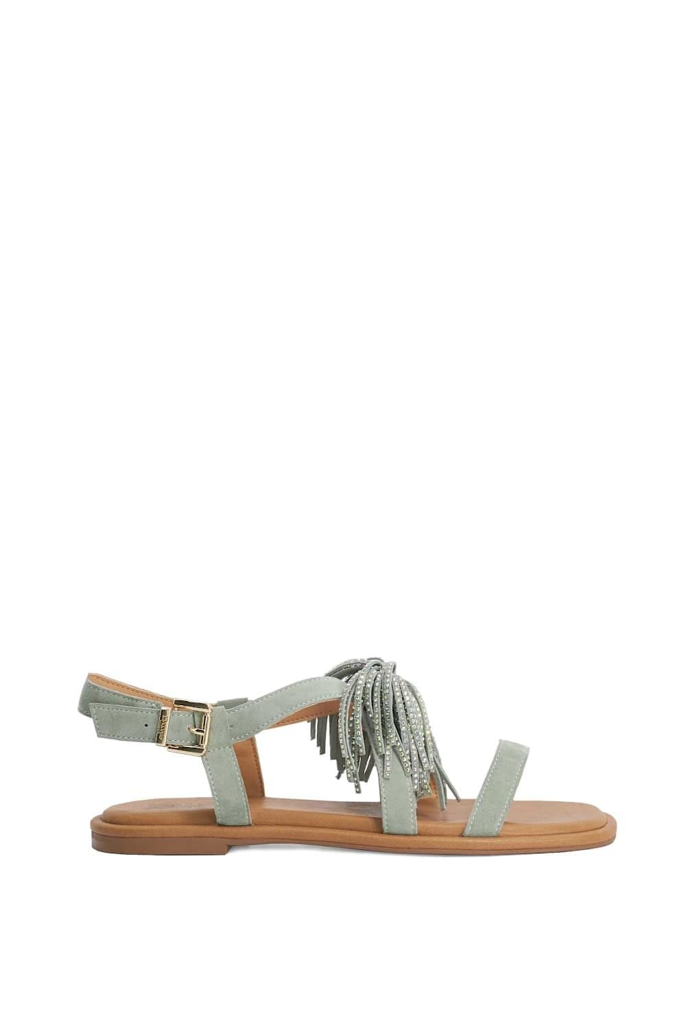Dune London Dune London Green Suede Sandals