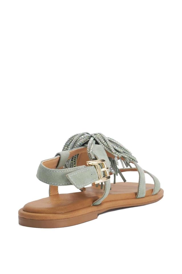 Dune London Dune London Women's 'Lysia' Suede Sandals in Green - 3
