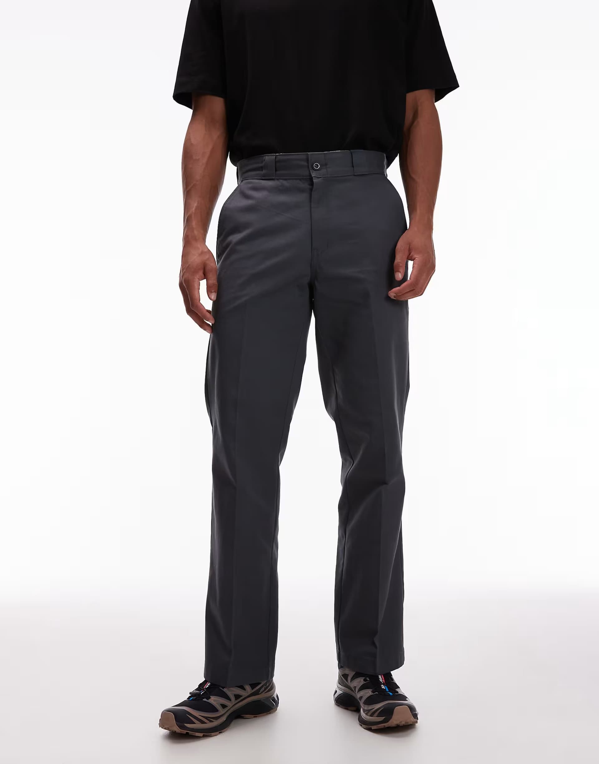 ASOS Dickies 247 regular relaxed fit work trousers in dark grey