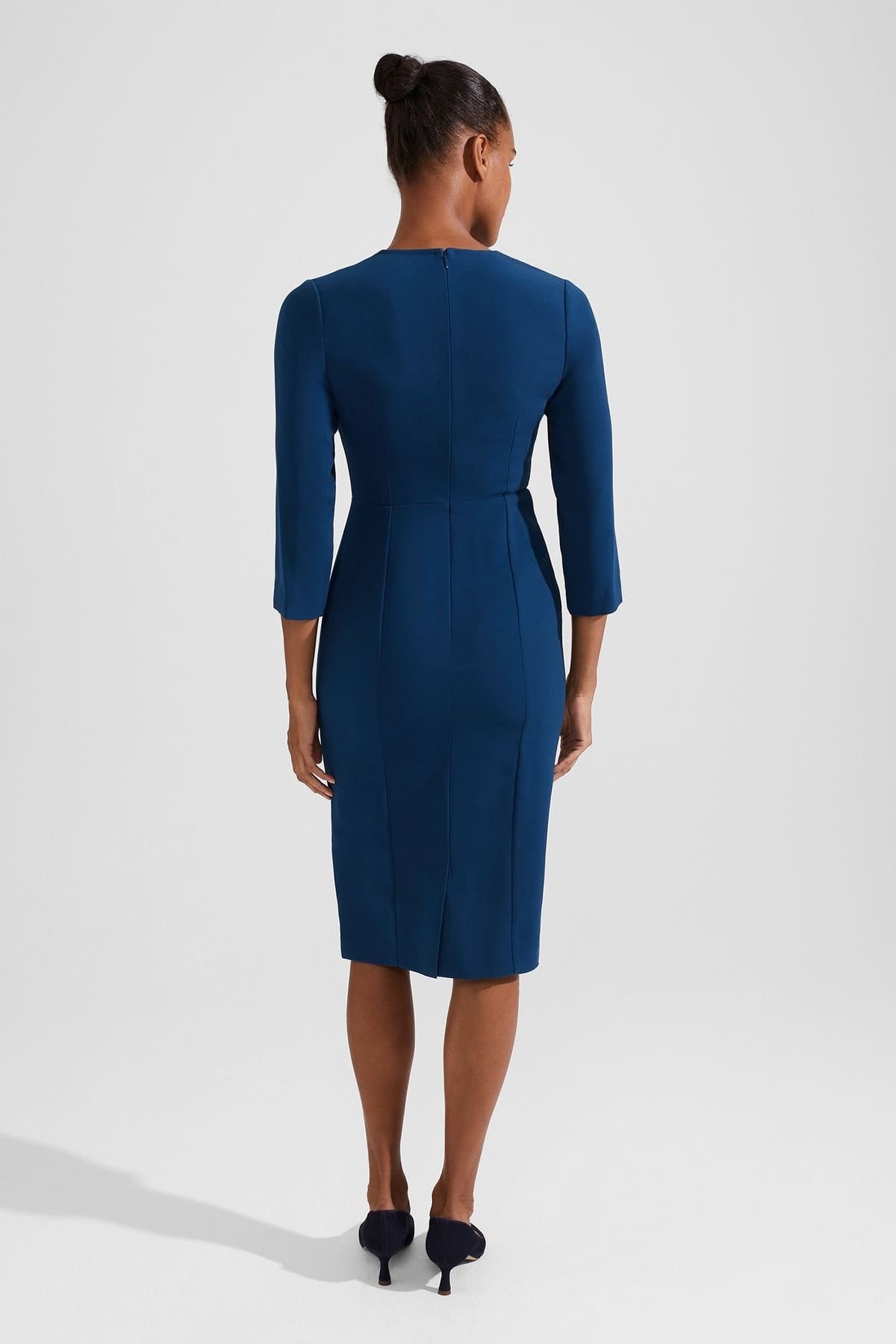 Hobbs London Hobbs London Women's Saige V-Neck Midi Dress in Cobalt - 4
