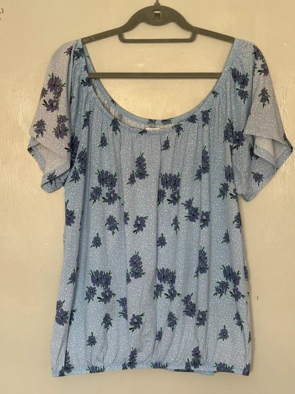 Papaya Papaya blue floral blouse