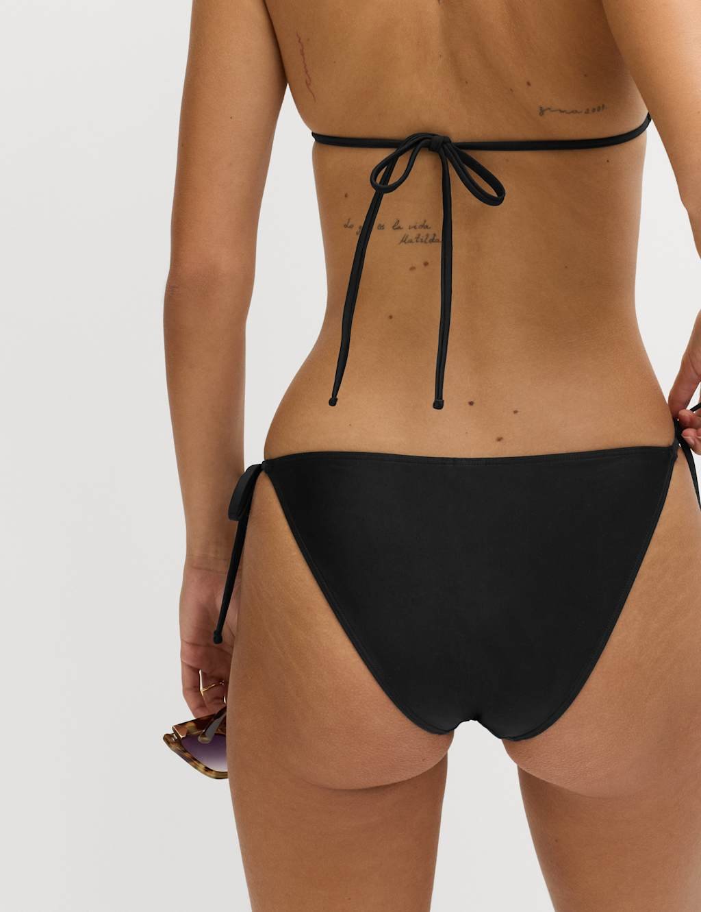 Marks & Spencer M&S Tie Side Bikini Bottoms Black - 3