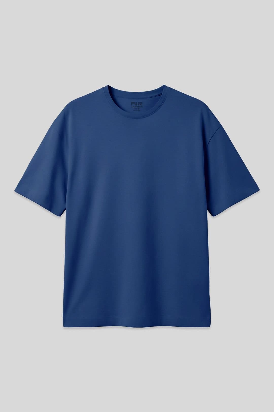 Tommy Life Tommy Life Men's Oversized Cotton Crew Neck T-Shirt in Blue