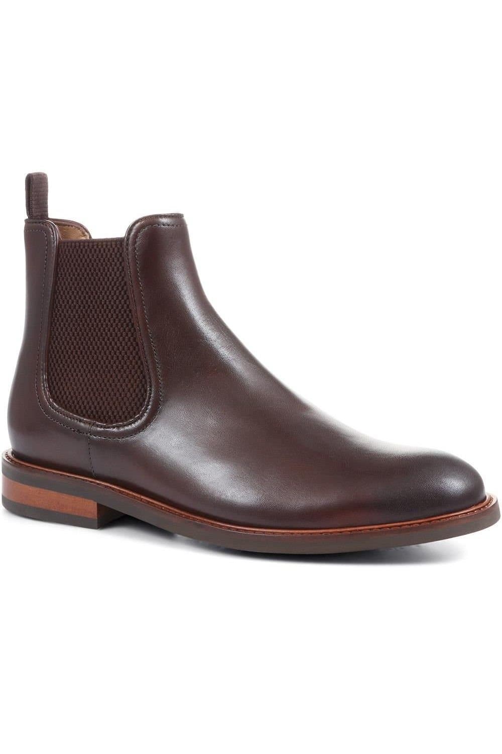 Jones Bootmaker Jones Bootmaker Men's Eastbourne Leather Chelsea Boots in Dark Brown